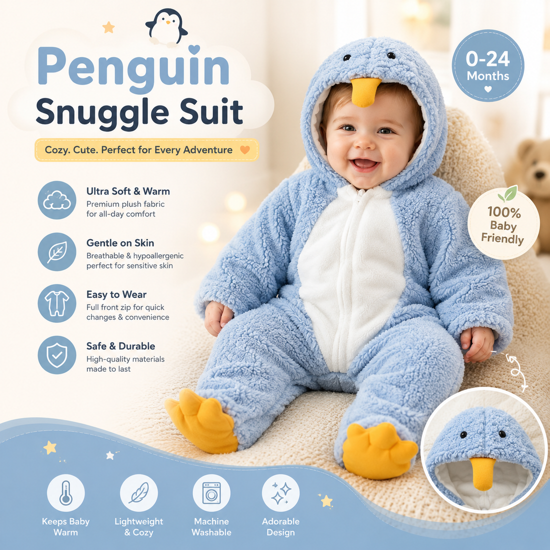 Penguin Snuggle Suit By Lumelly